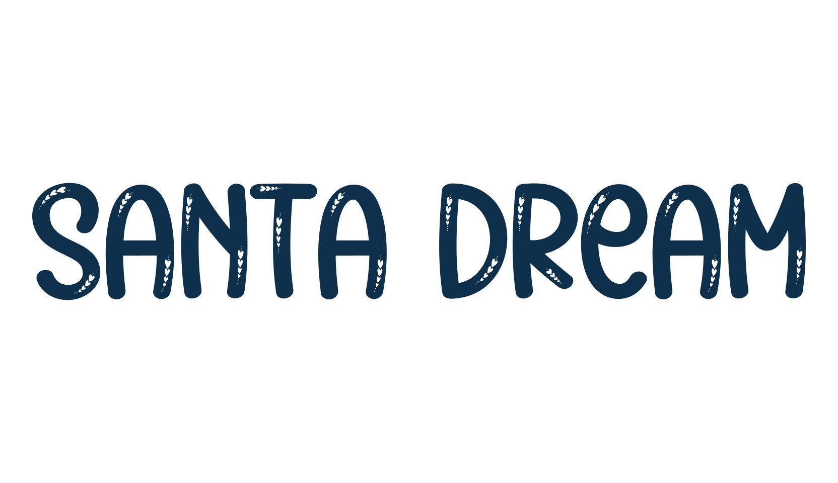 Santa Dream, display market font preview