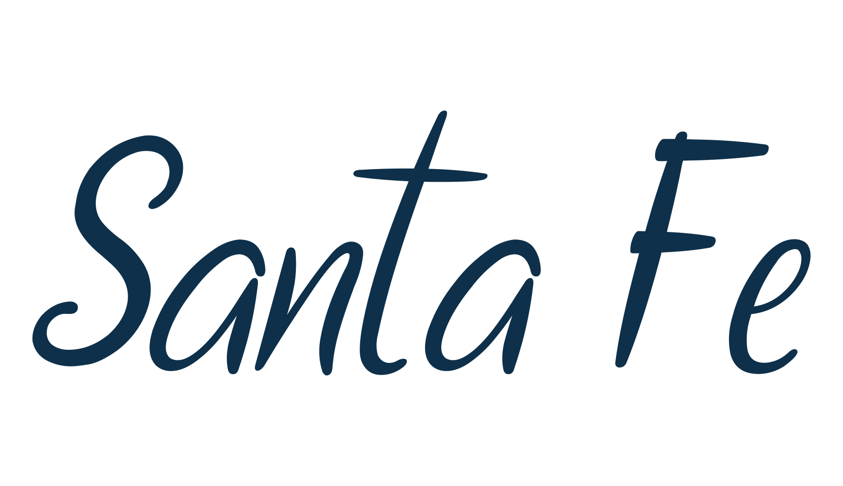 Santa Fe, handwriting font preview