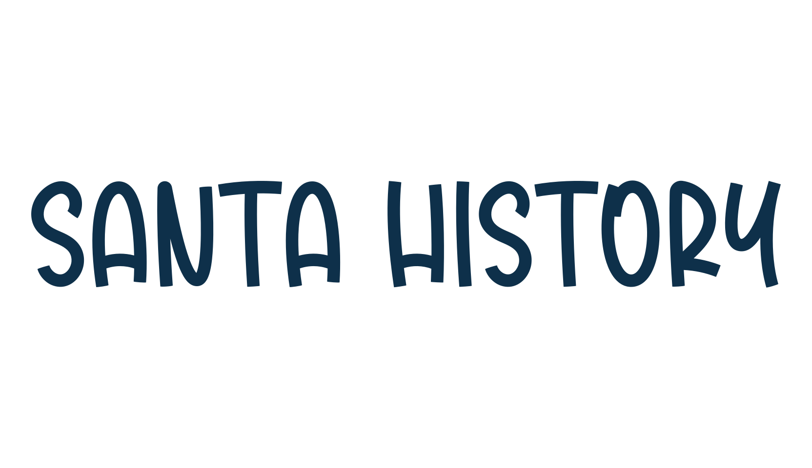Santa History, fancy cartoon decorative font preview