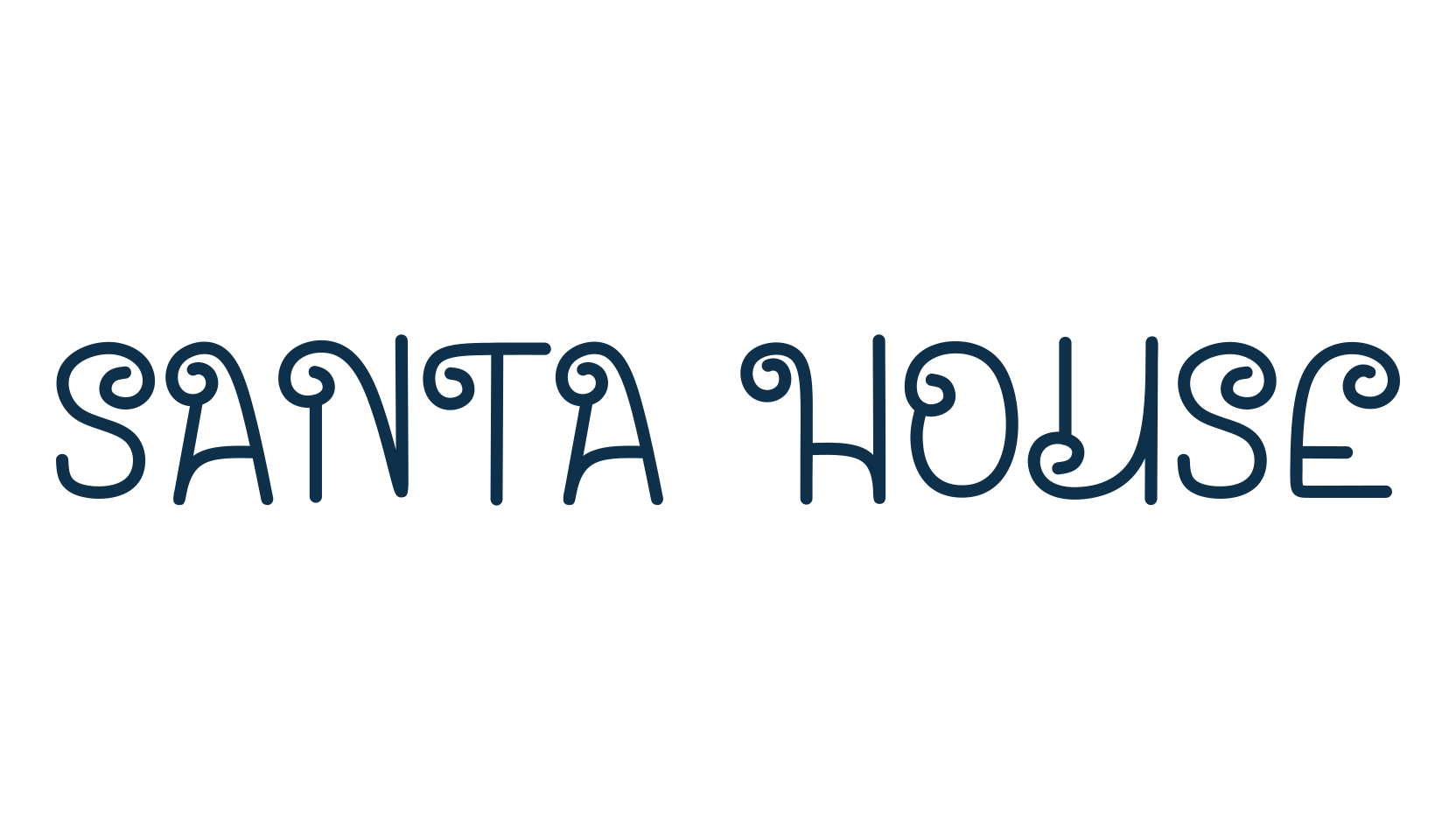 Santa House, display market font preview