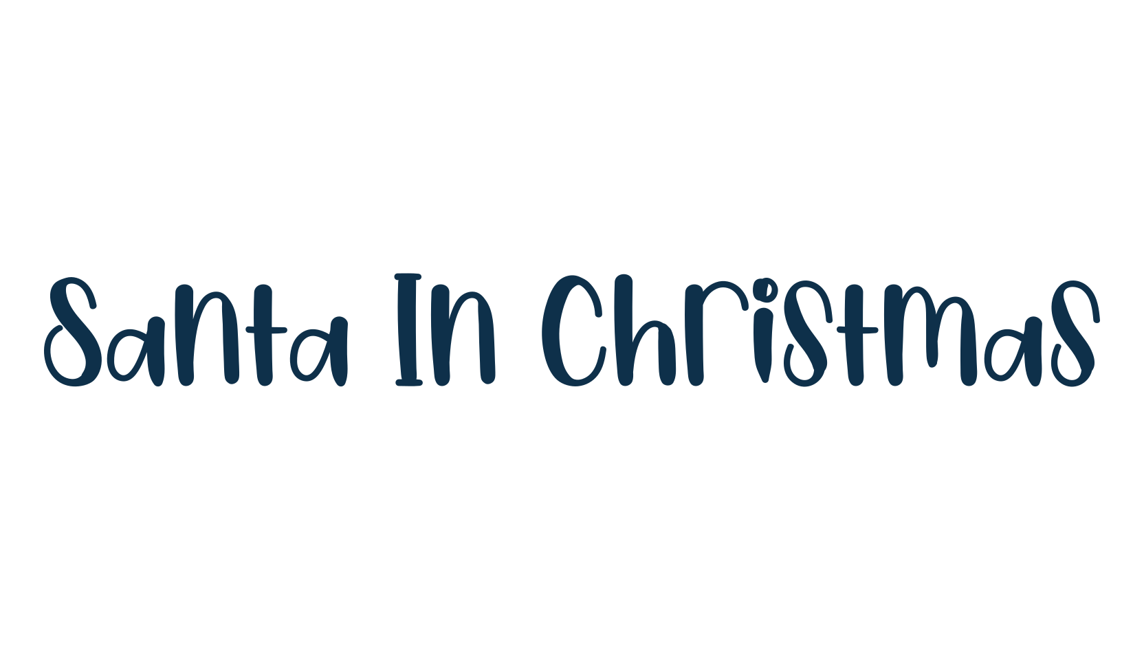 Santa In Christmas, fancy cartoon decorative font preview