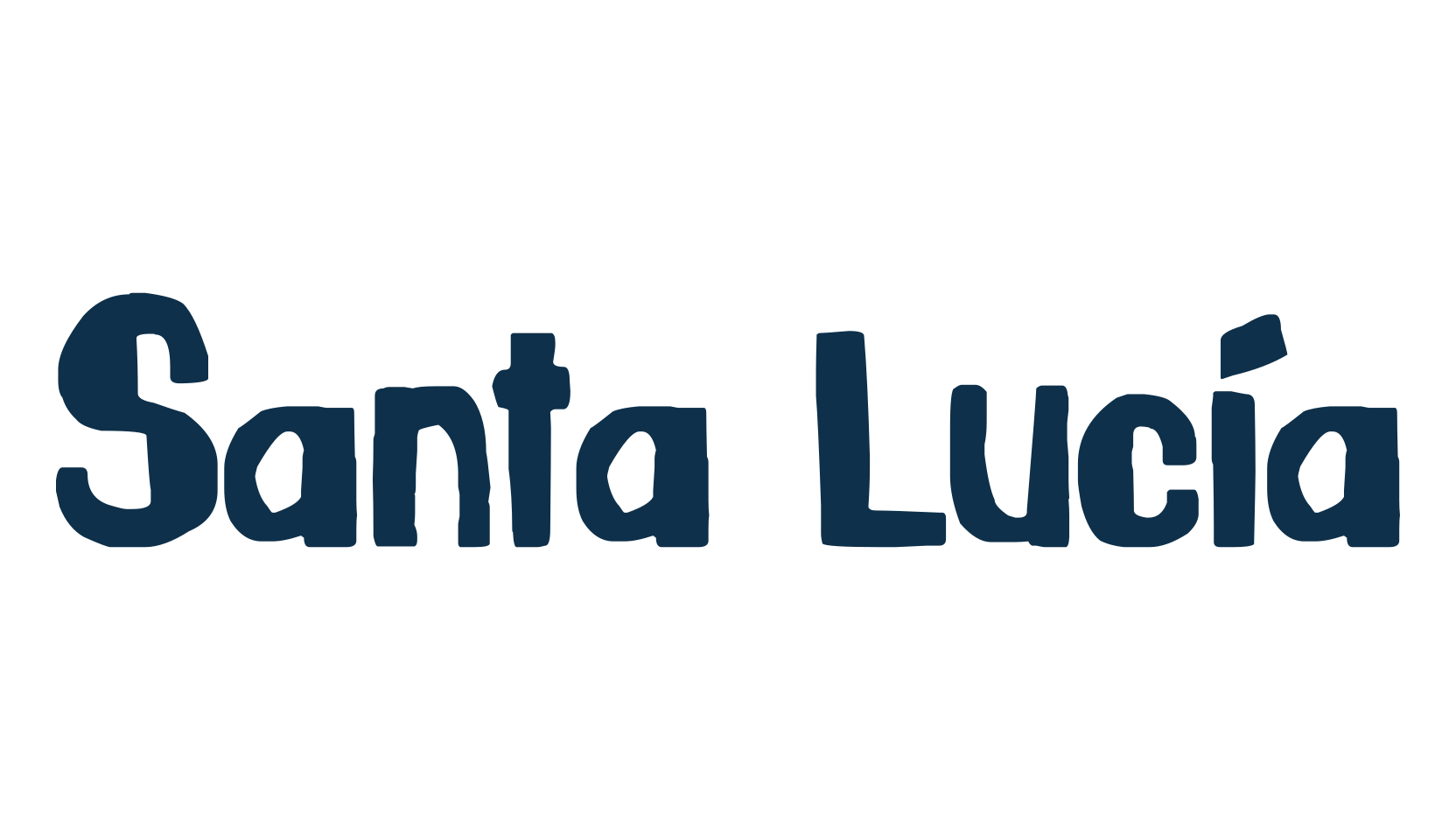 Santa Lucía, fancy cartoon decorative font preview