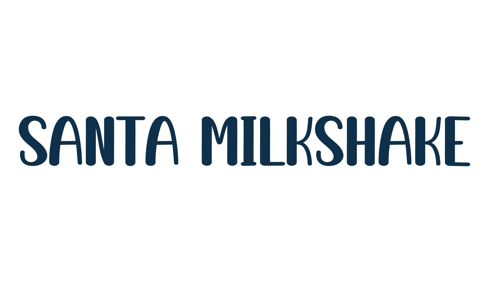 Santa Milkshake, various font preview