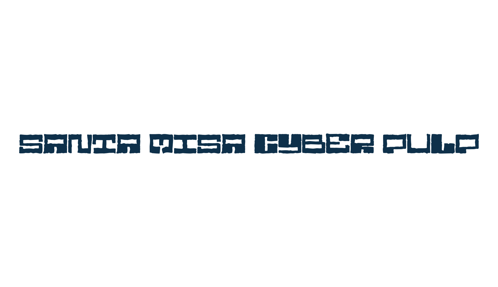 Santa Misa Cyber Pulp, groovy font preview