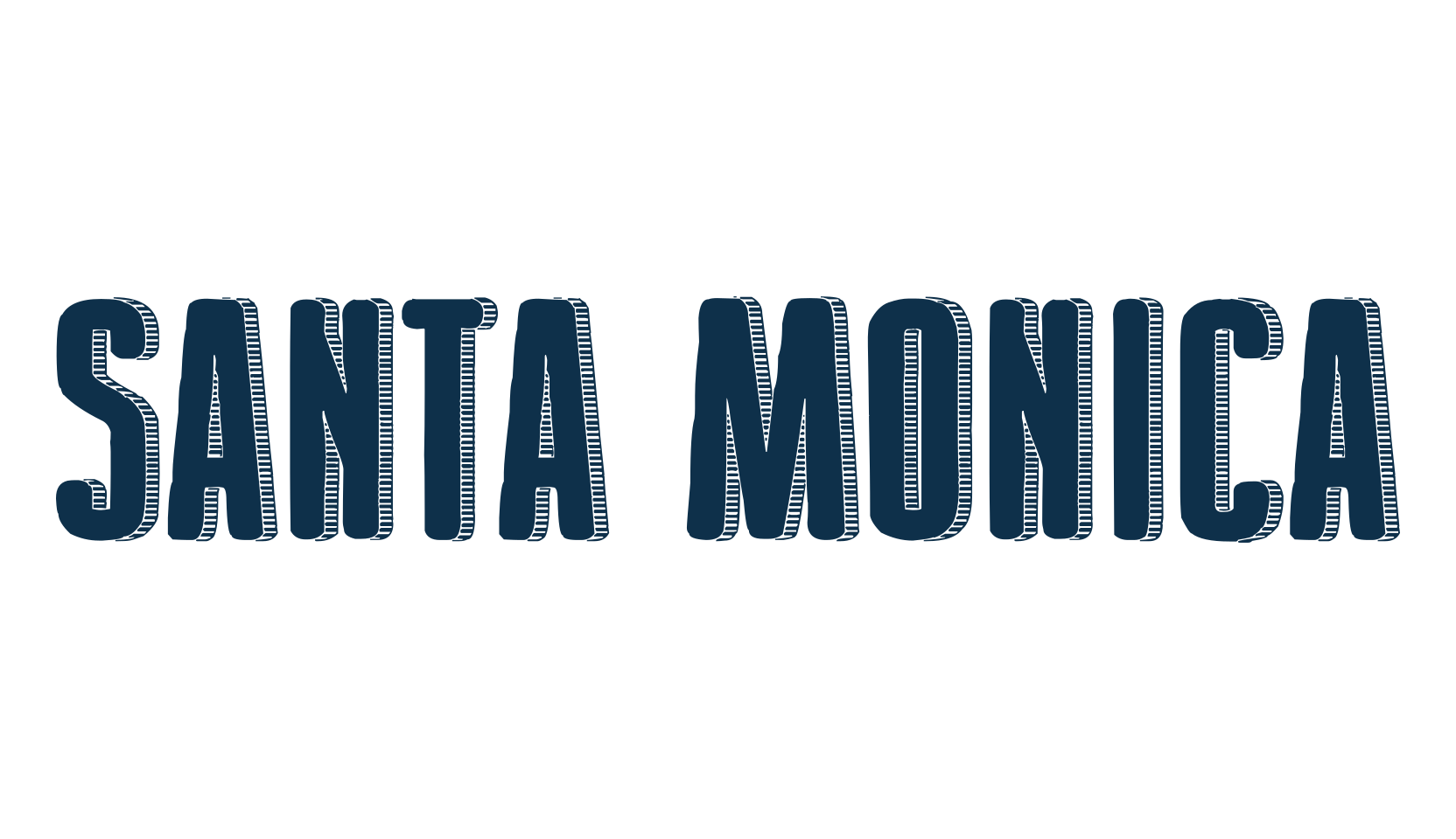 Santa Monica, retro font preview