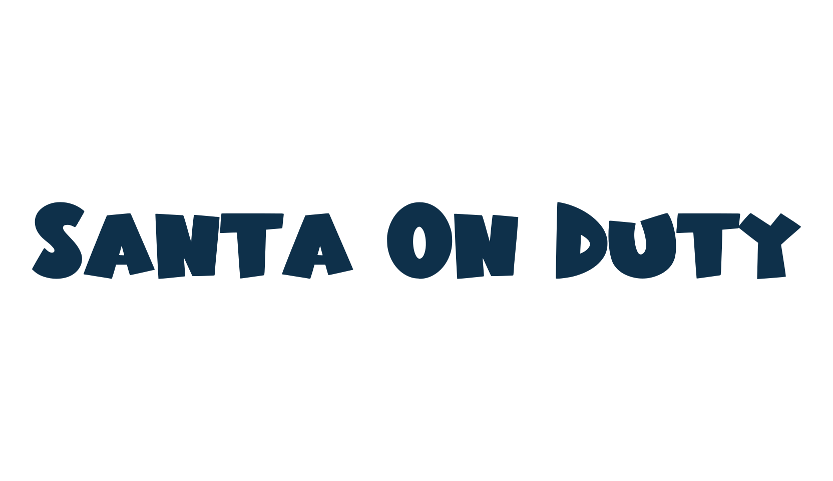 Santa On Duty, fancy cartoon decorative font preview