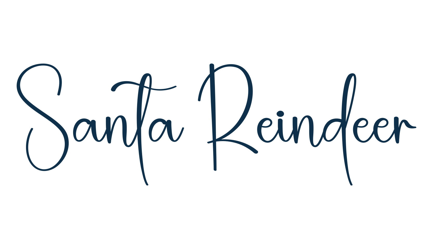 Santa Reindeer (santa-reindeer-3), fancy decorative font preview