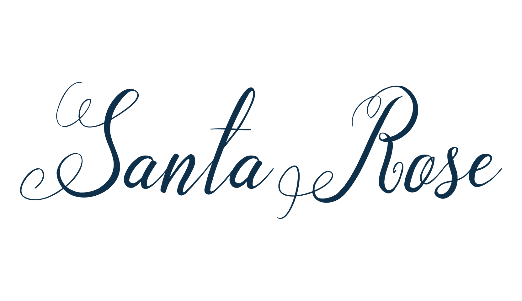 Santa Rose, calligraphy font preview