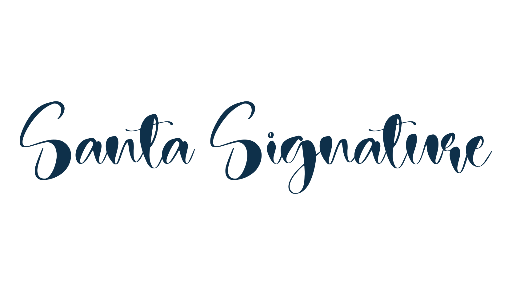 Santa Signature, fancy decorative font preview