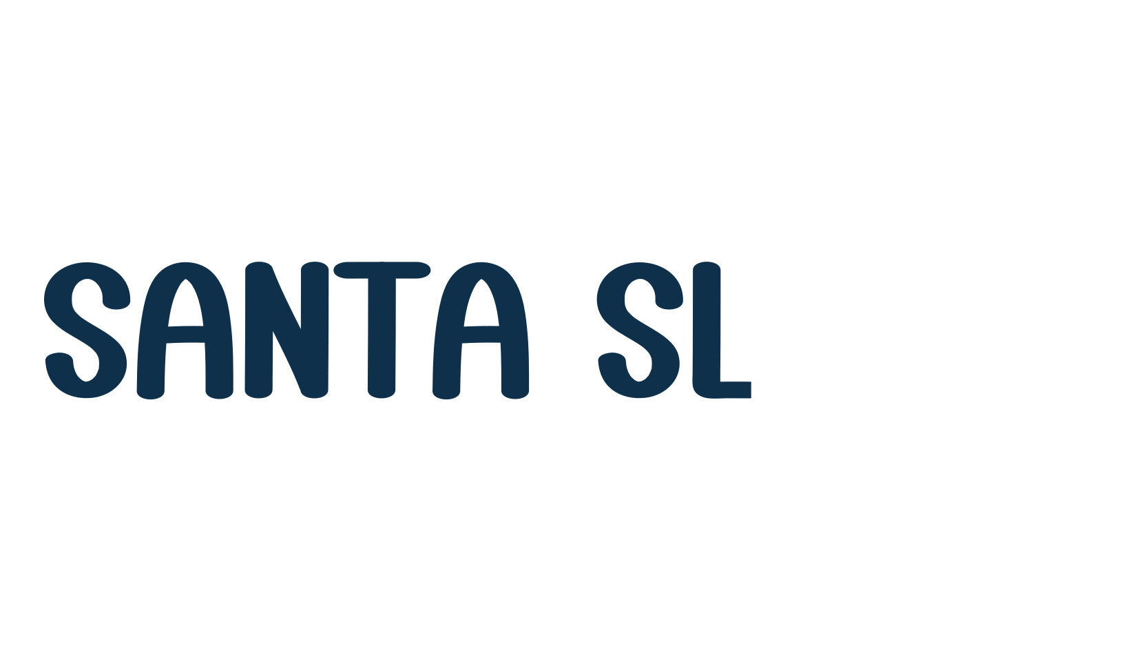 Santa Sleigh, various font preview