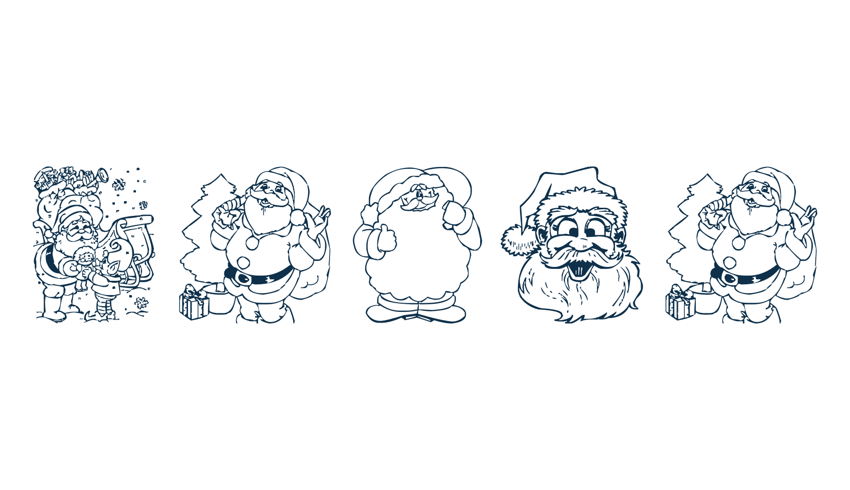 Santa (santa), fancy decorative font preview