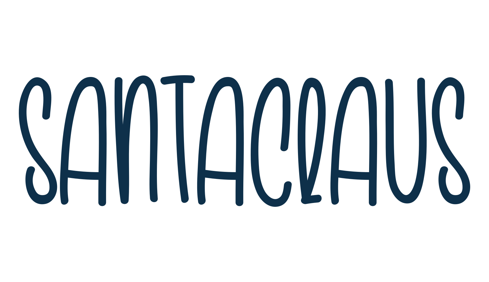 Santaclaus, handwriting font preview