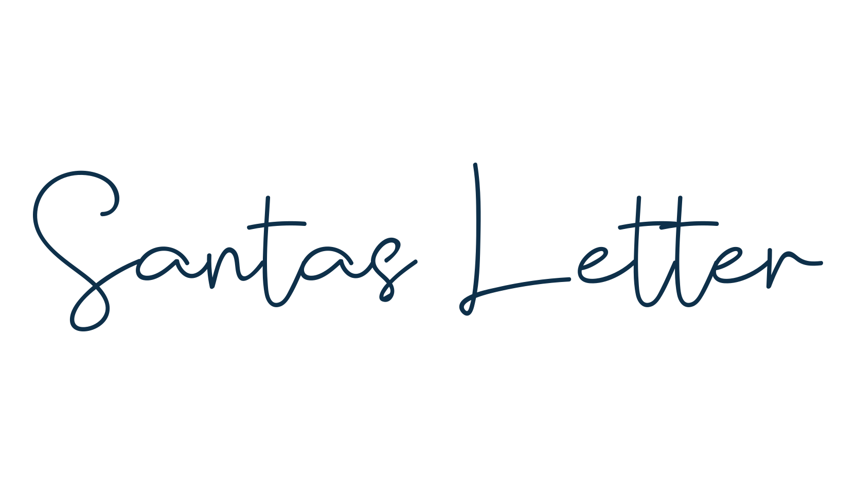 Santas Letter, script handwritten fancy decorative calligraphy font preview