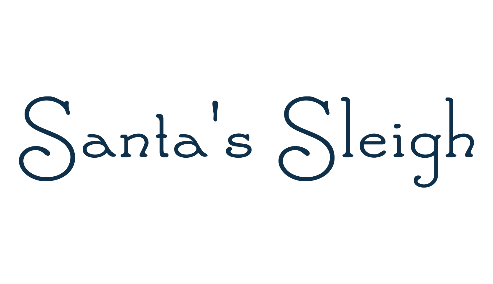 Santa's Sleigh, display market font preview