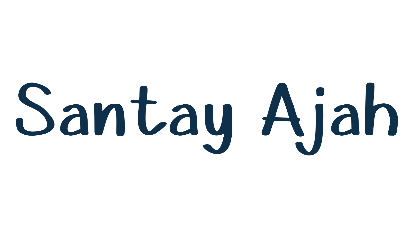 Santay Ajah, fancy decorative font preview