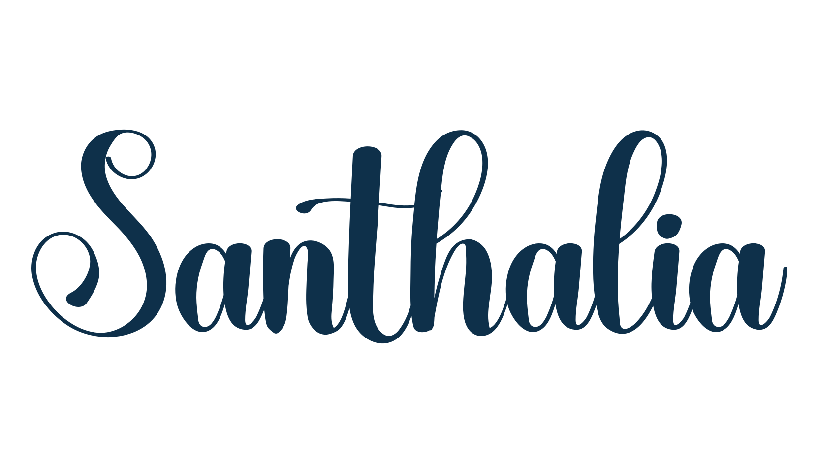 Santhalia, script calligraphy fancy decorative font preview