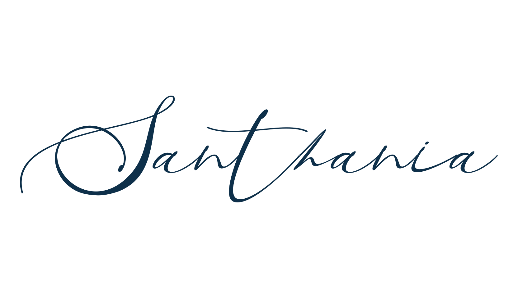 Santhania, calligraphy font preview