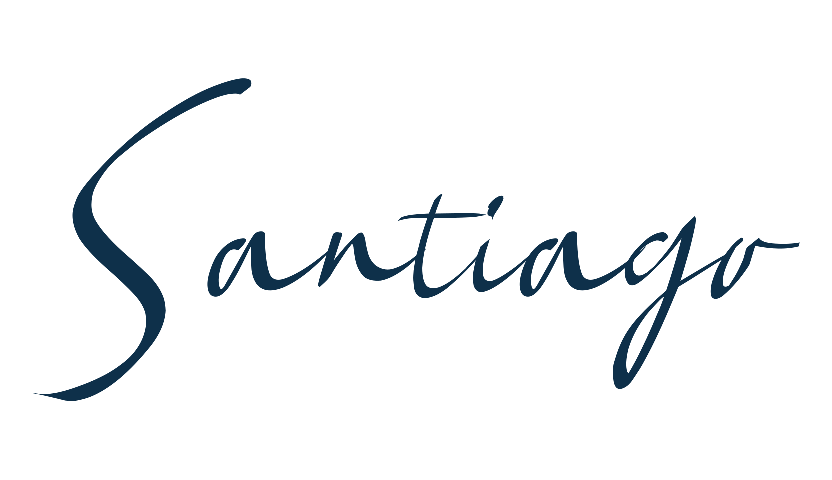 Santiago (santiago-2), script handwritten fancy decorative calligraphy font preview