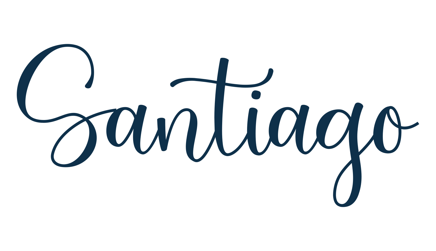 Santiago (santiago-4), script handwritten fancy decorative calligraphy font preview