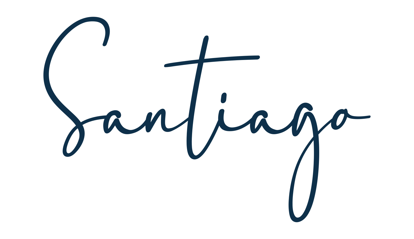 Santiago (santiago-6), script handwritten fancy decorative calligraphy font preview