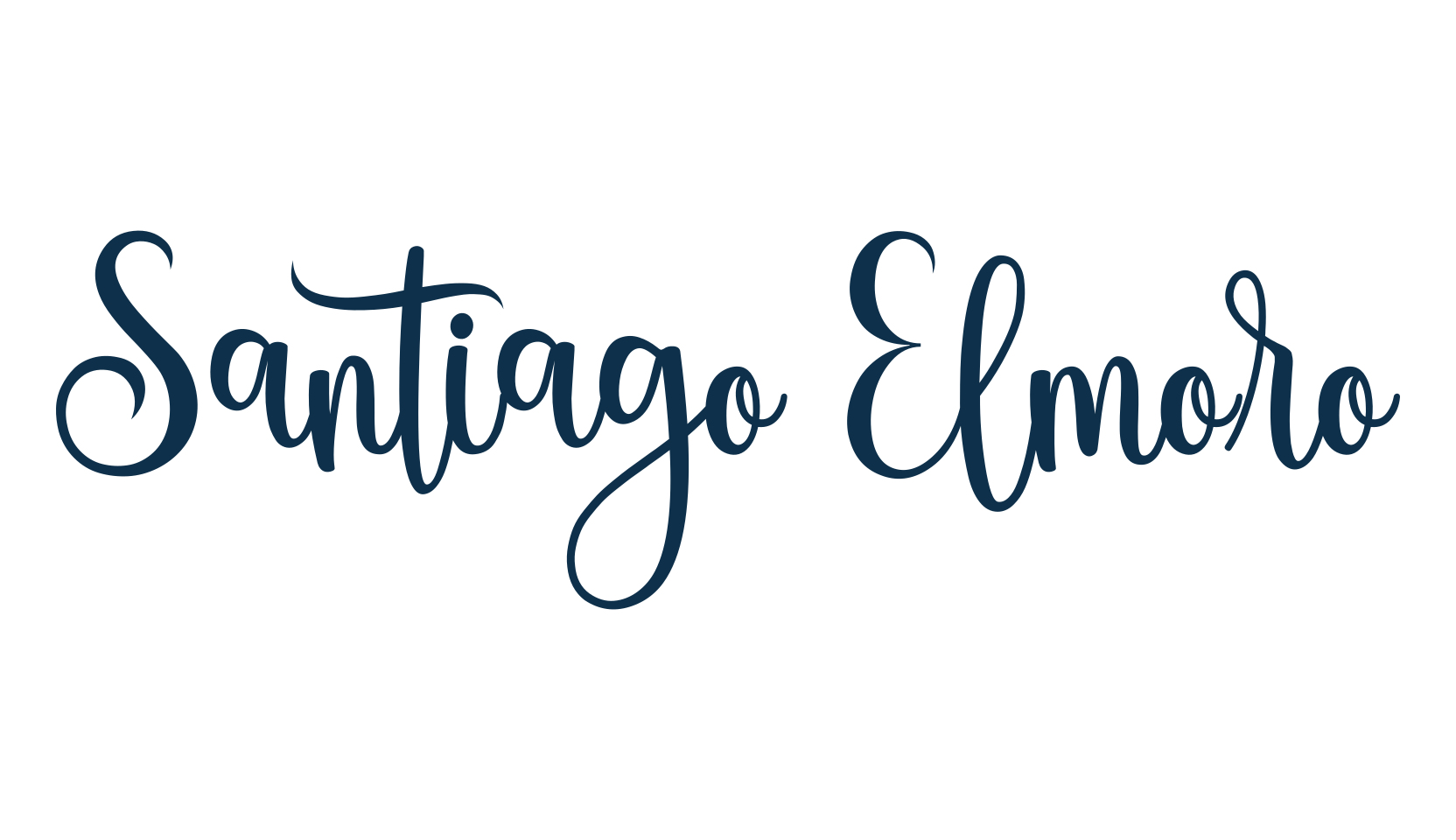 Santiago Elmoro, fancy decorative font preview