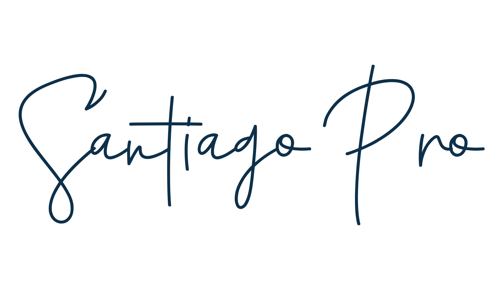 Santiago Pro, script handwritten fancy decorative calligraphy font preview