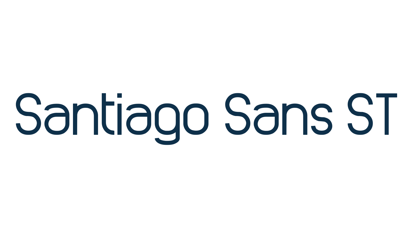 Santiago Sans ST, basic sans serif font preview
