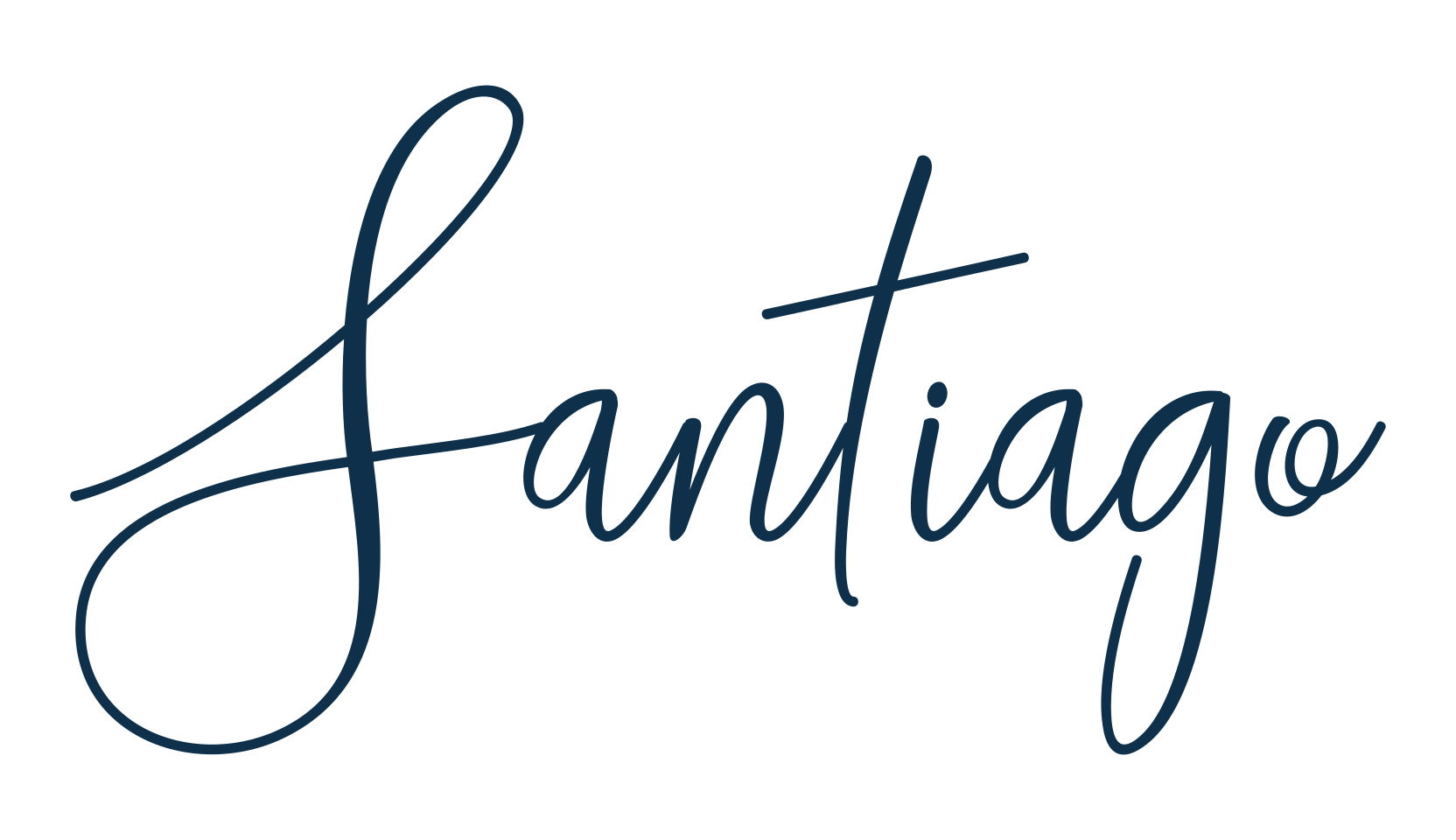 Santiago (santiago), calligraphy font preview