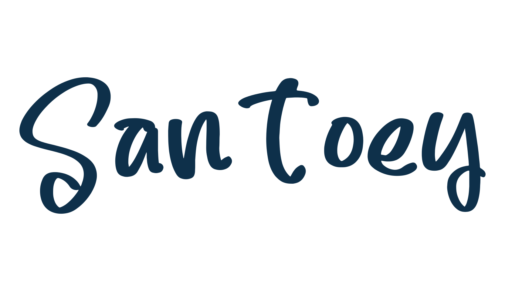 Santoey, handwriting font preview