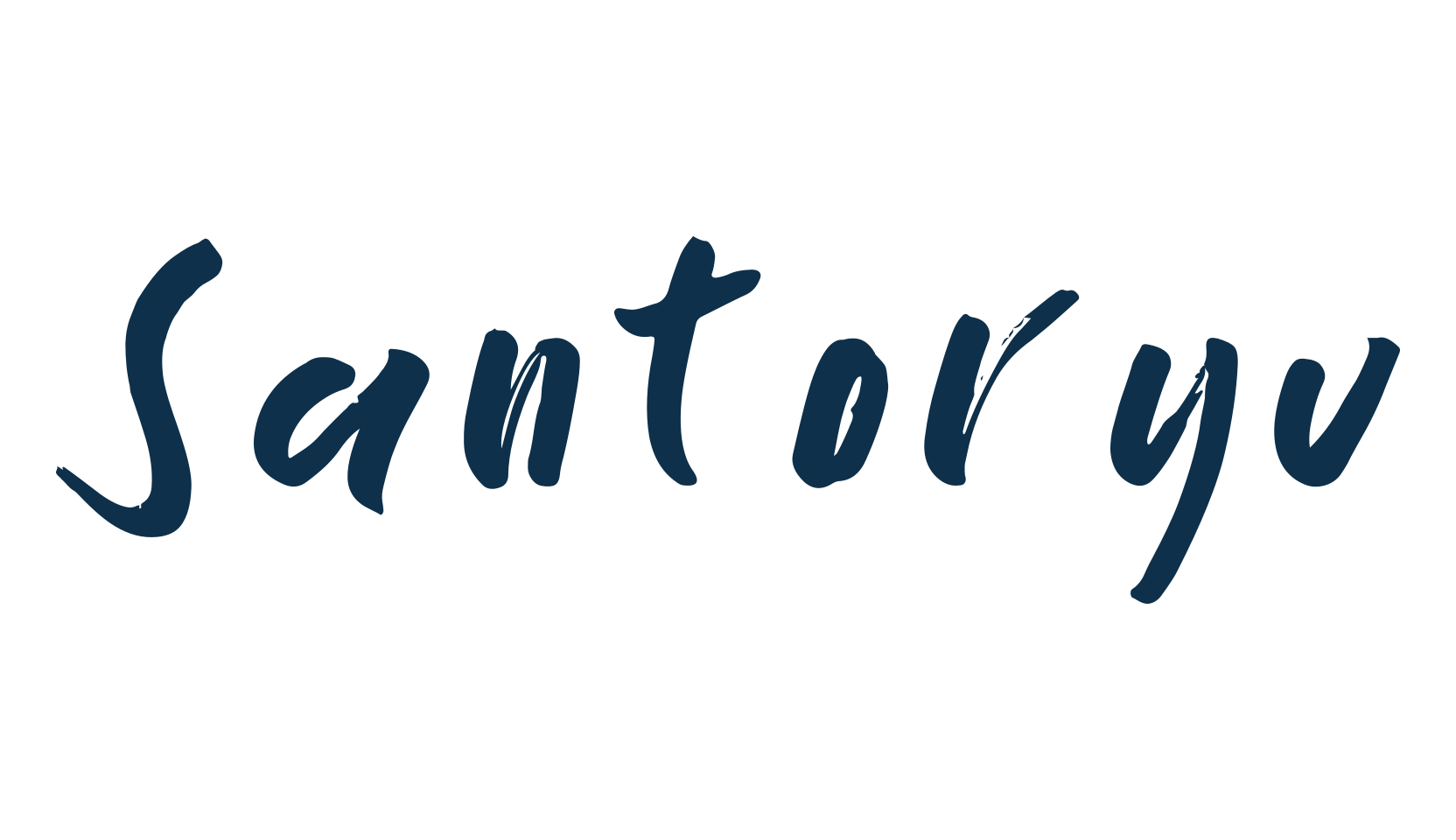 Santoryu, script brush fancy decorative calligraphy font preview