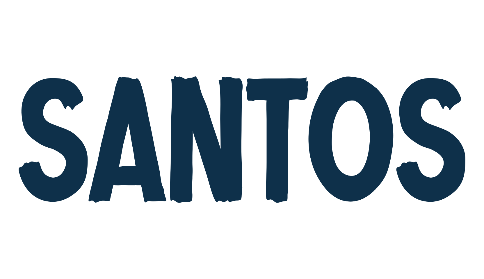 Santos, eroded font preview