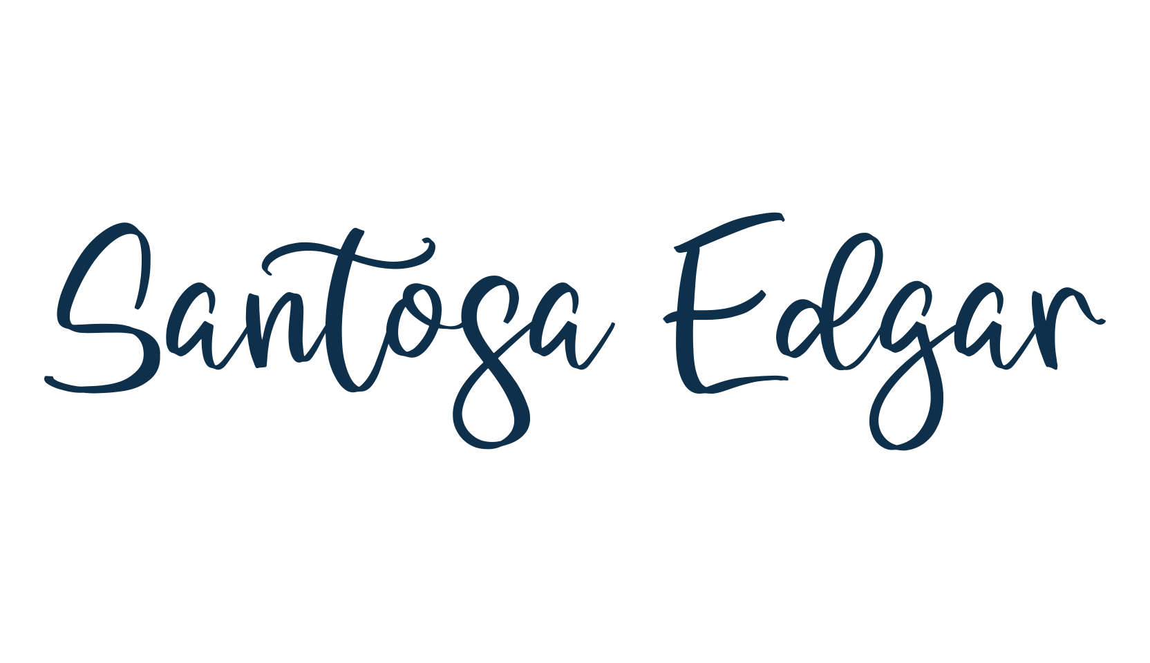 Santosa Edgar, script handwritten fancy decorative calligraphy font preview