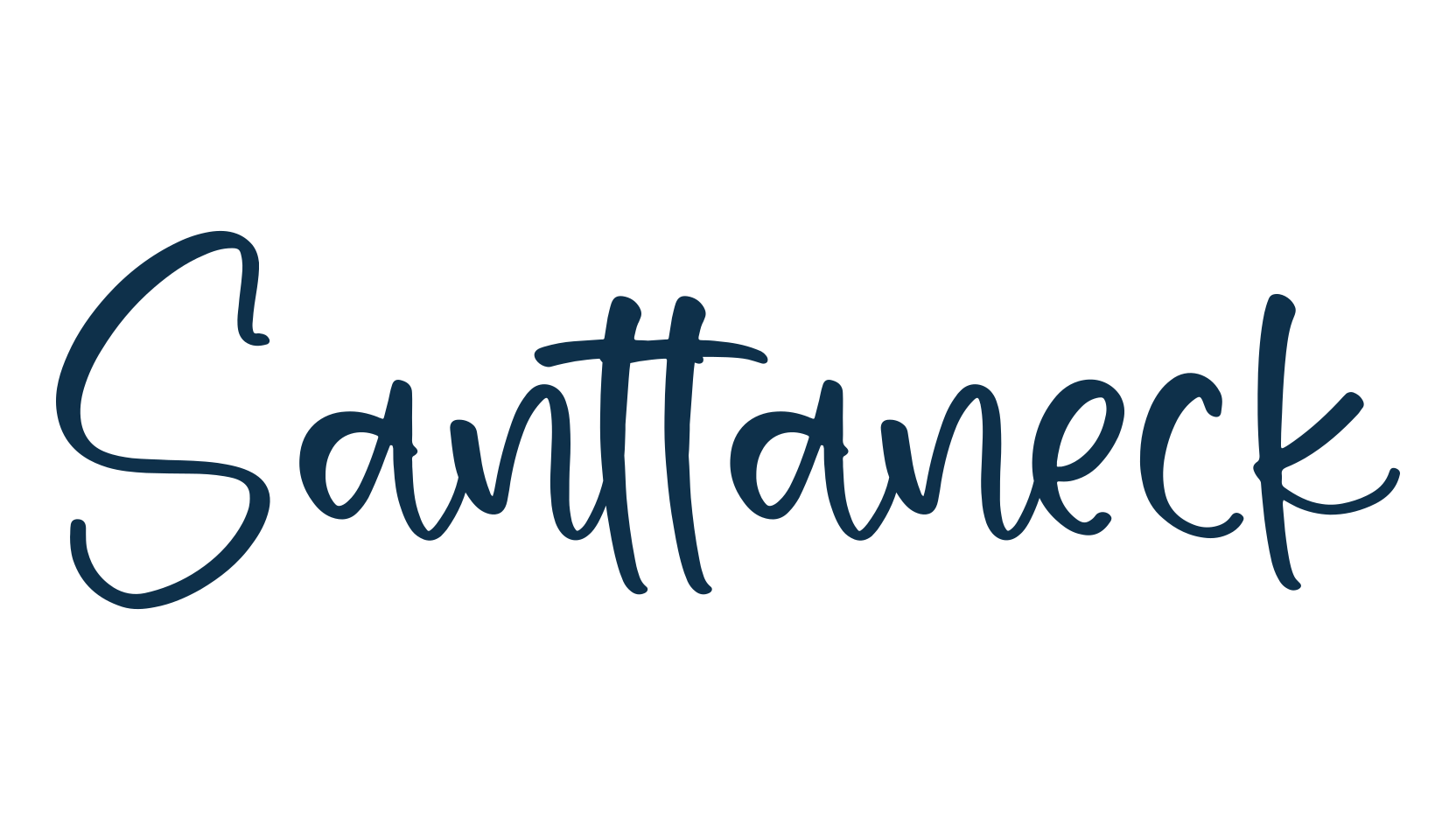 Santtaneck, script handwritten fancy decorative calligraphy font preview