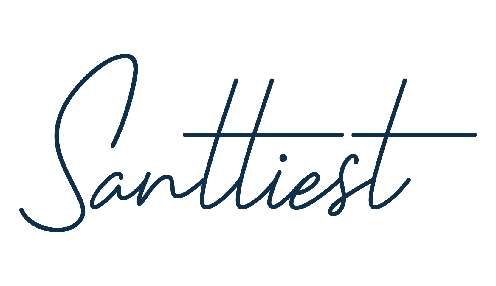 Santtiest, script handwritten fancy decorative calligraphy font preview