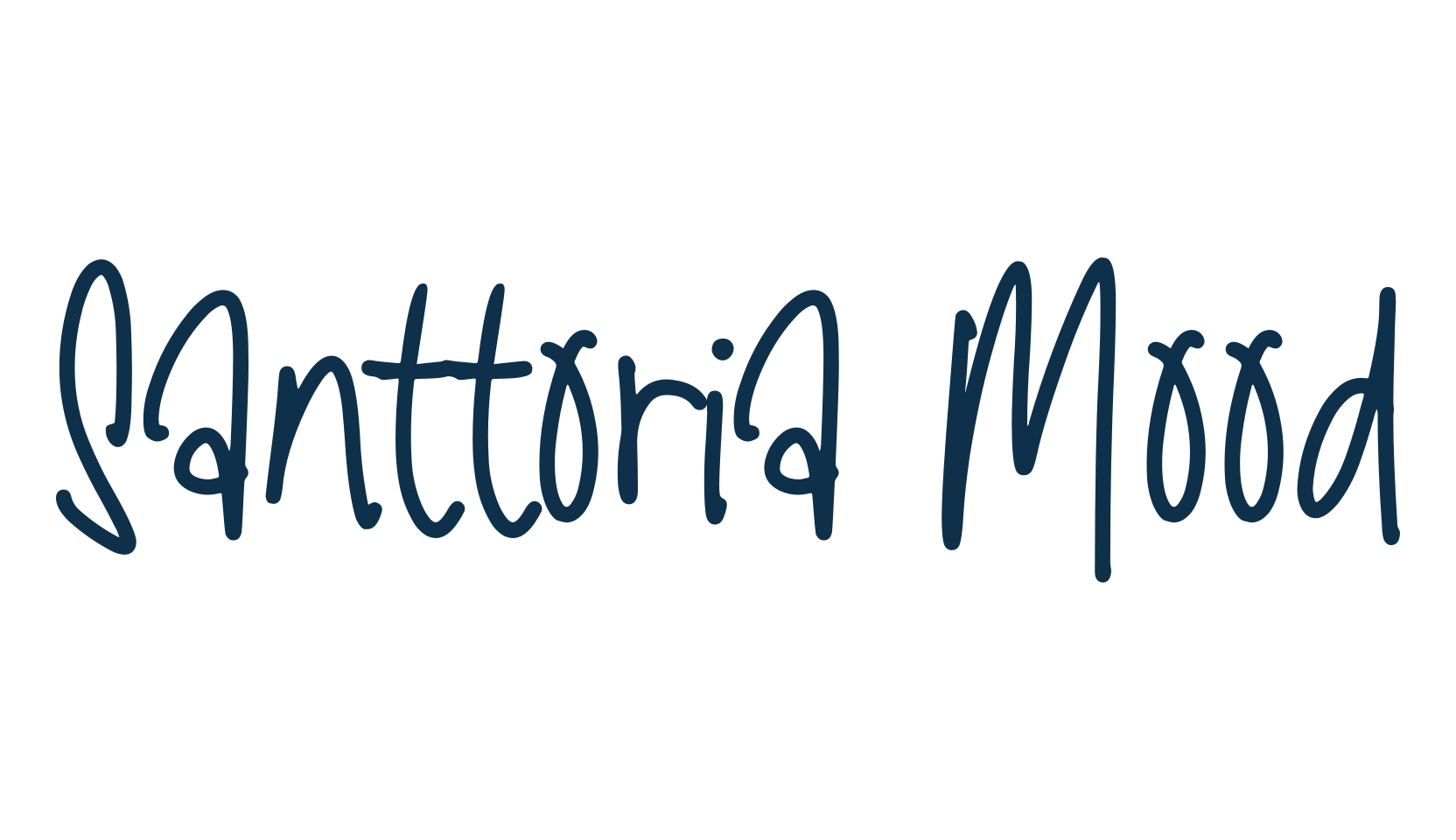 Santtoria Mood, handwriting font preview