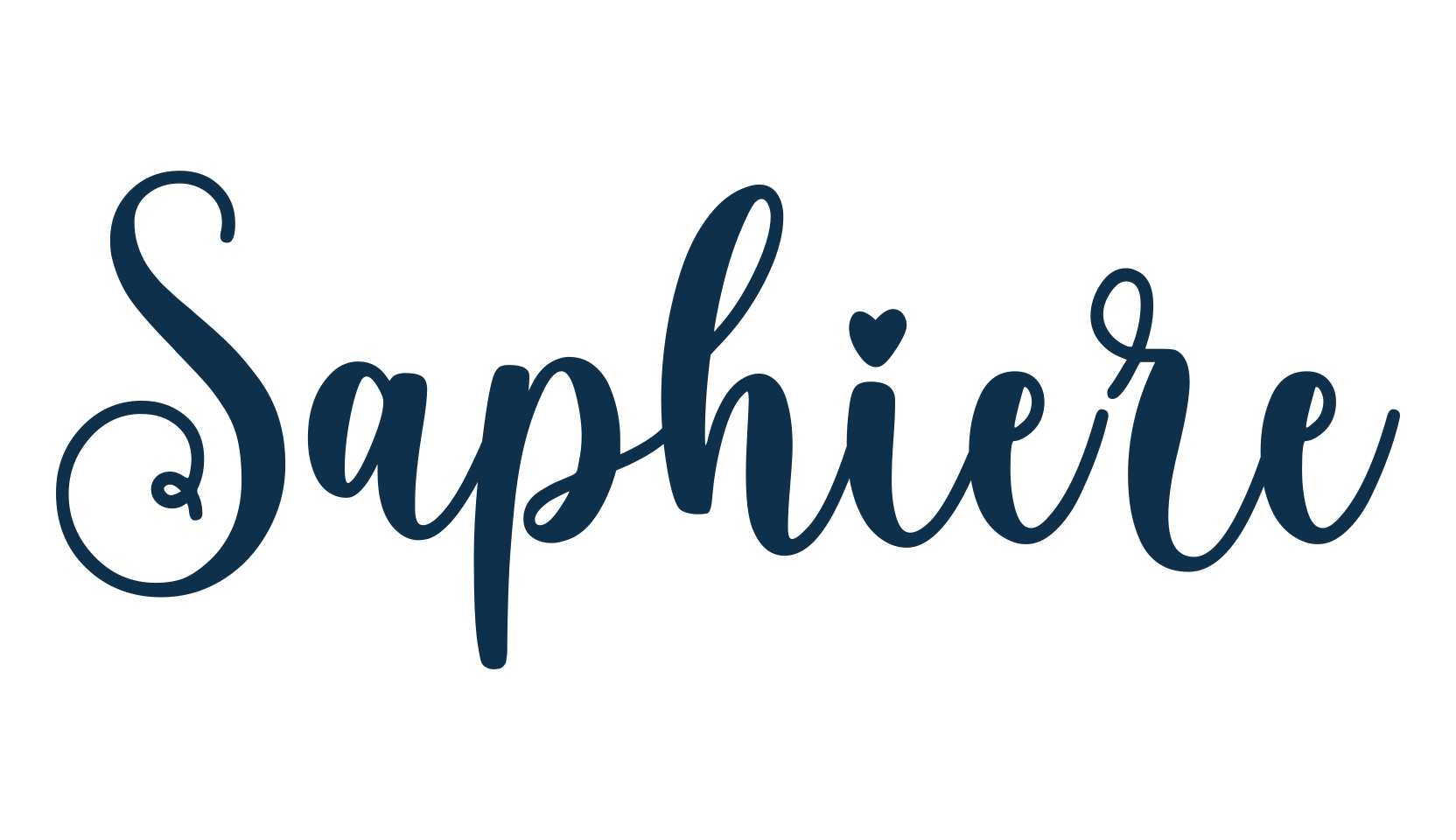Saphiere, script calligraphy fancy decorative font preview