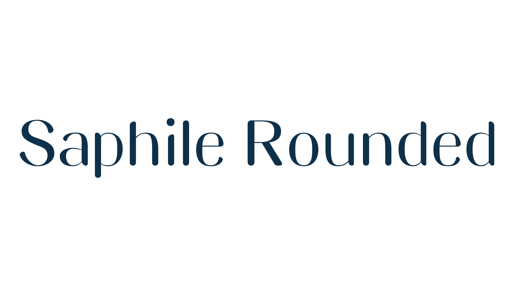 Saphile Rounded, basic sans serif font preview