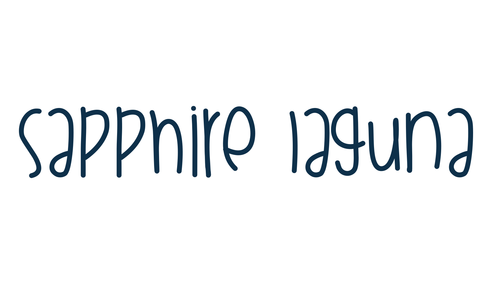 Sapphire Laguna, script handwritten fancy decorative calligraphy font preview