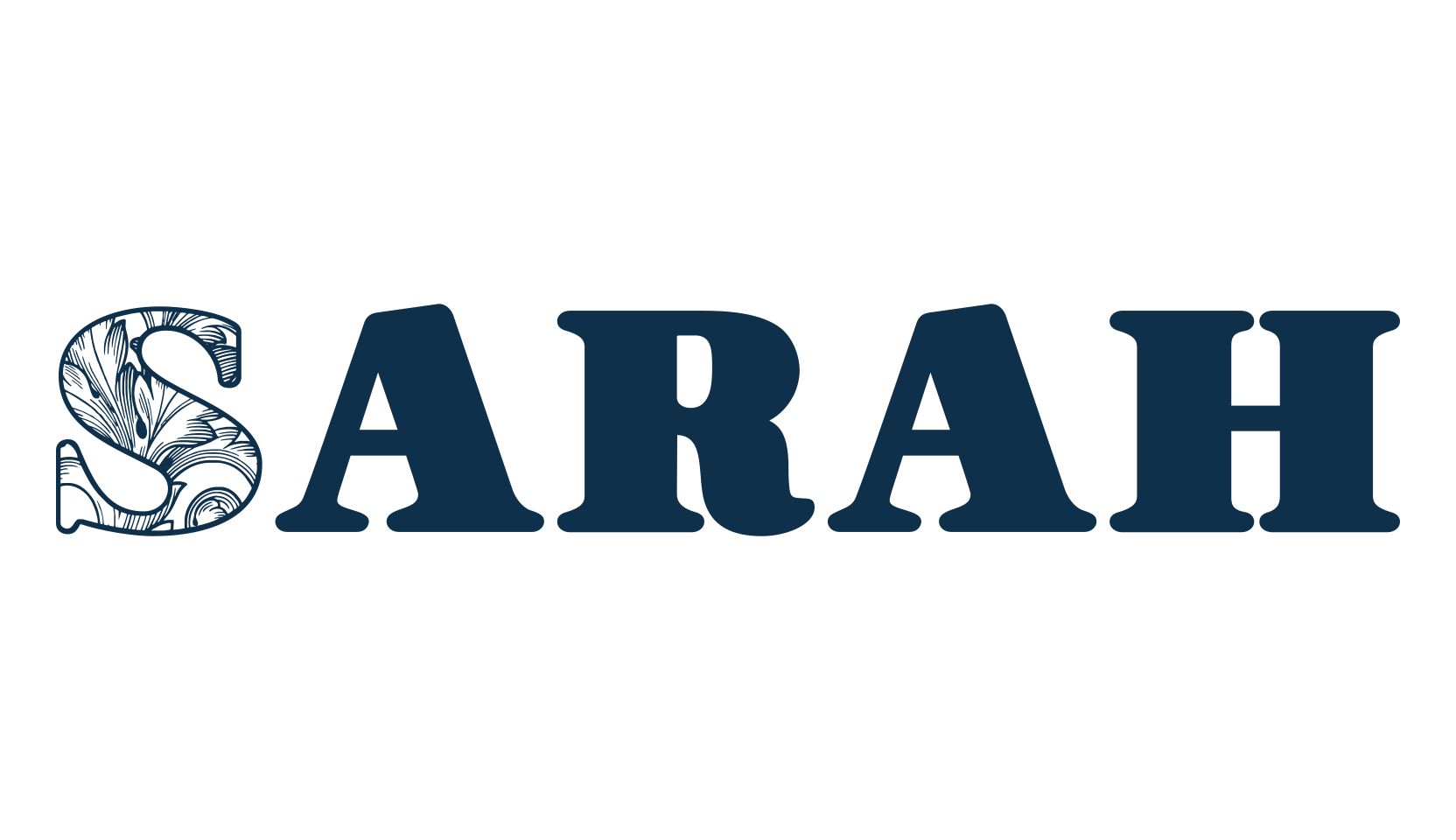 Sarah, fancy decorative font preview