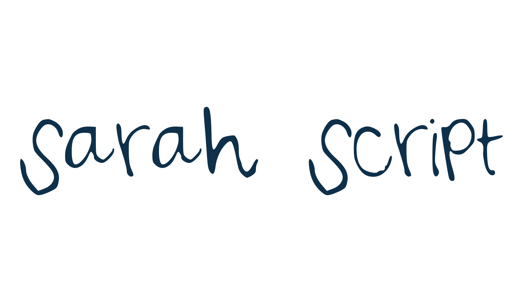 Sarah Script, handwriting font preview