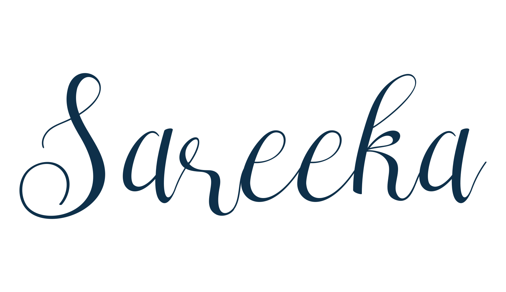 Sareeka, handwriting font preview