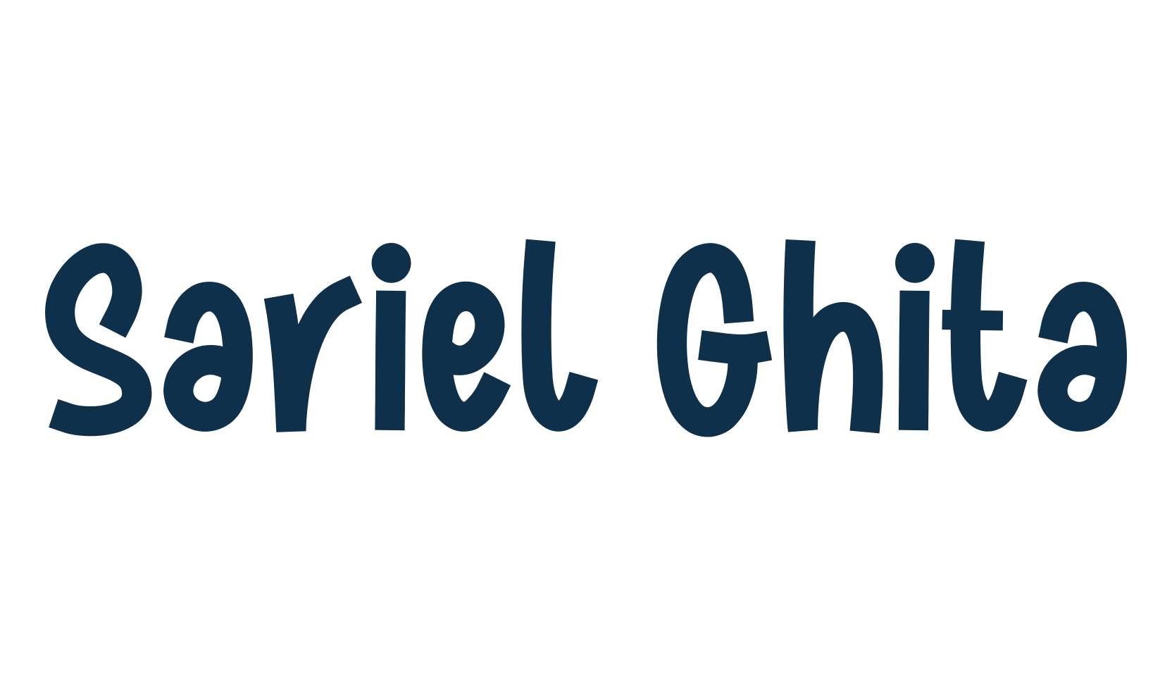 Sariel Ghita, cartoon font preview