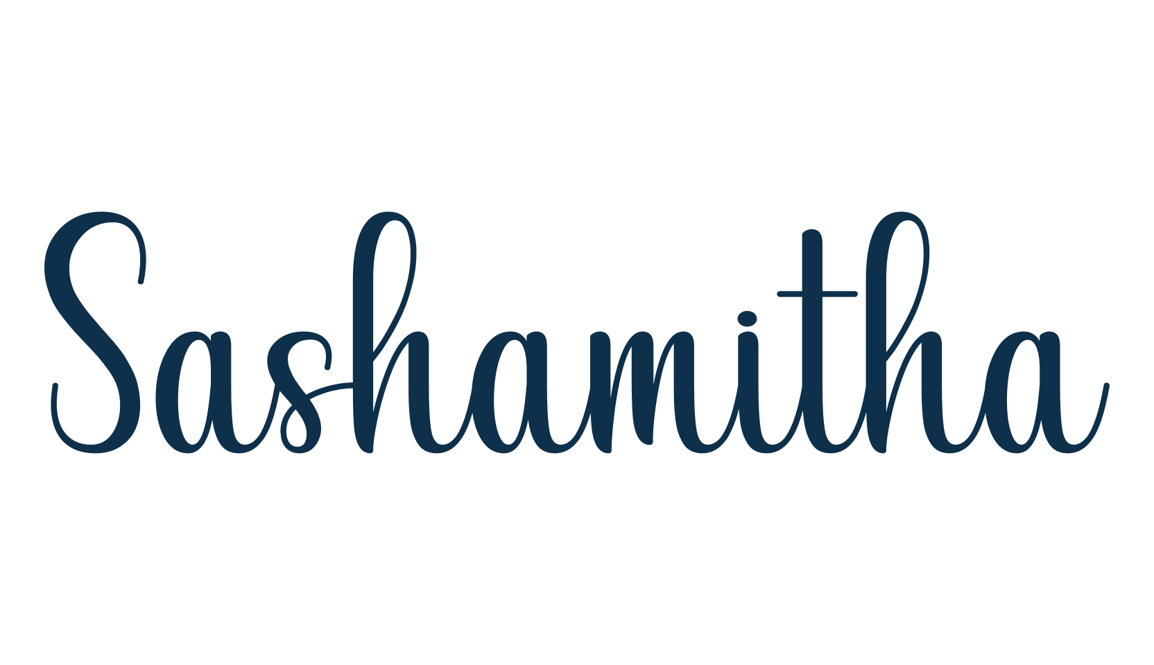 Sashamitha, calligraphy font preview