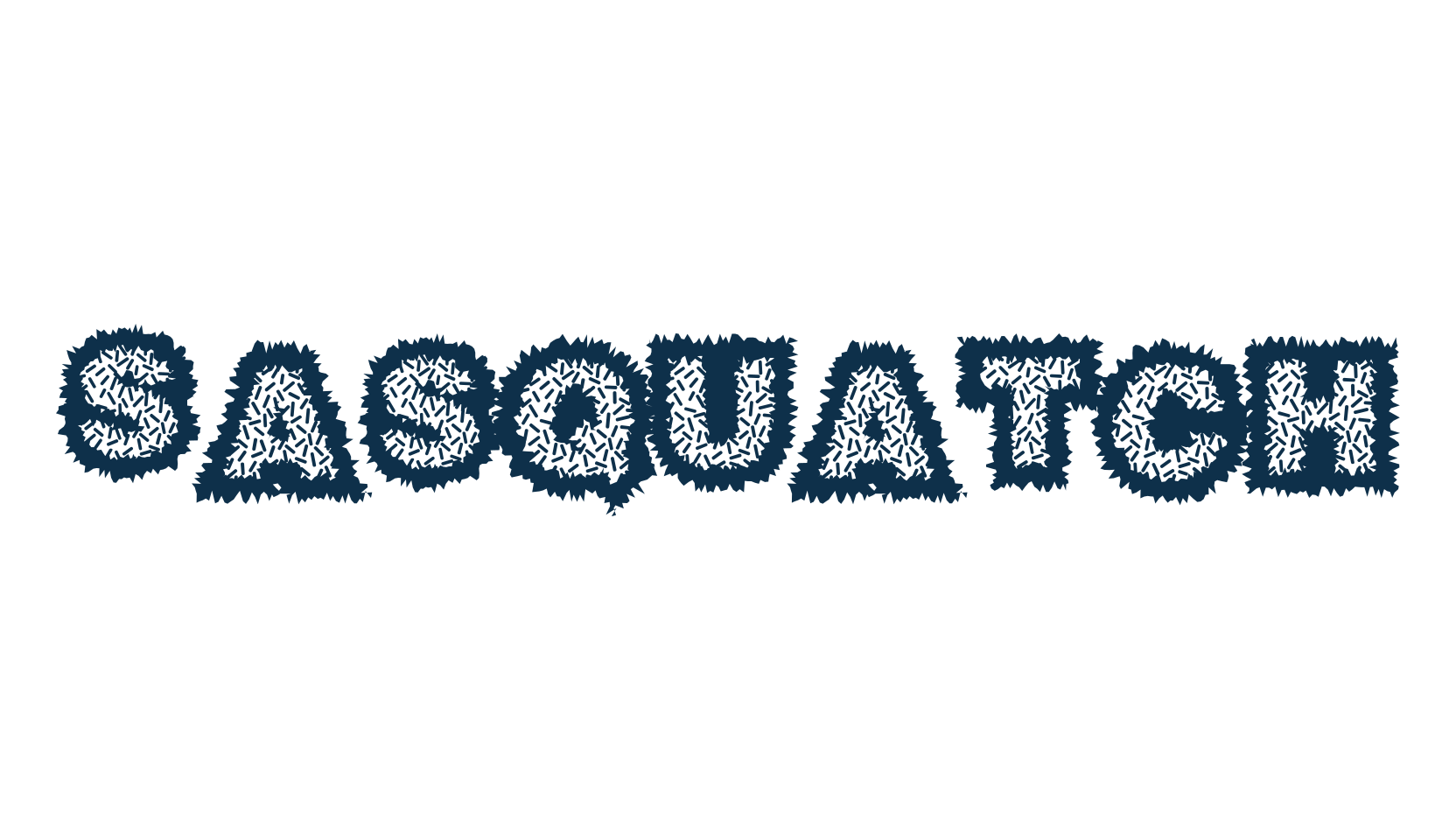 Sasquatch, fancy distorted decorative font preview