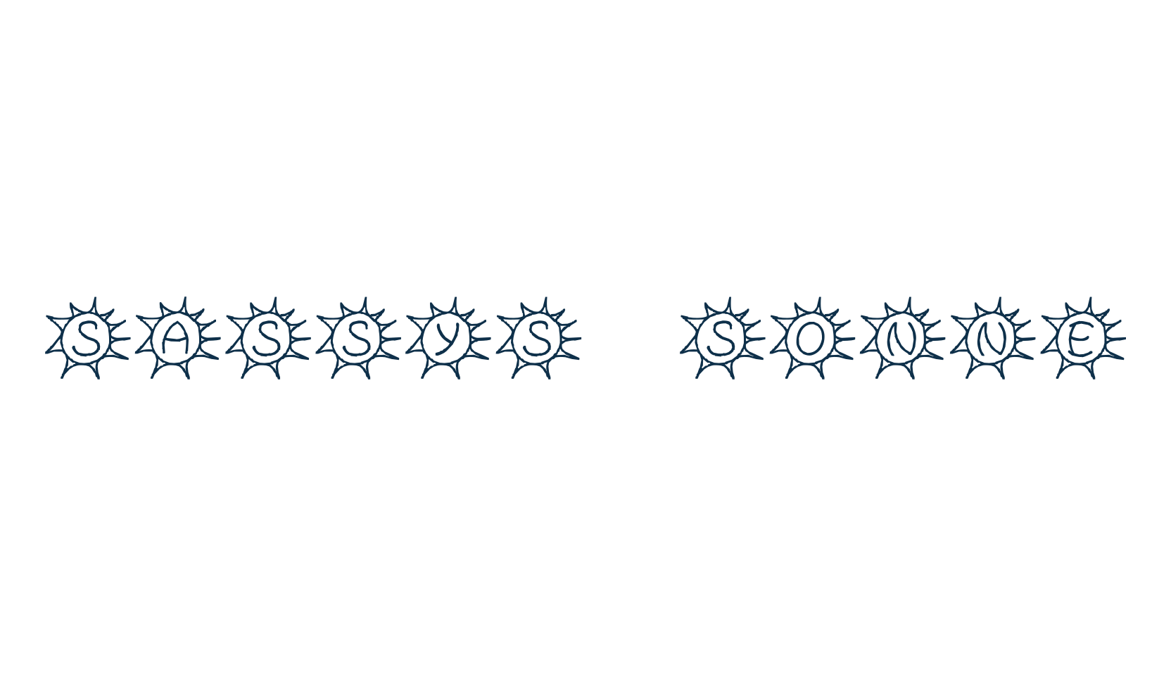 Sassys Sonne, decorative font preview