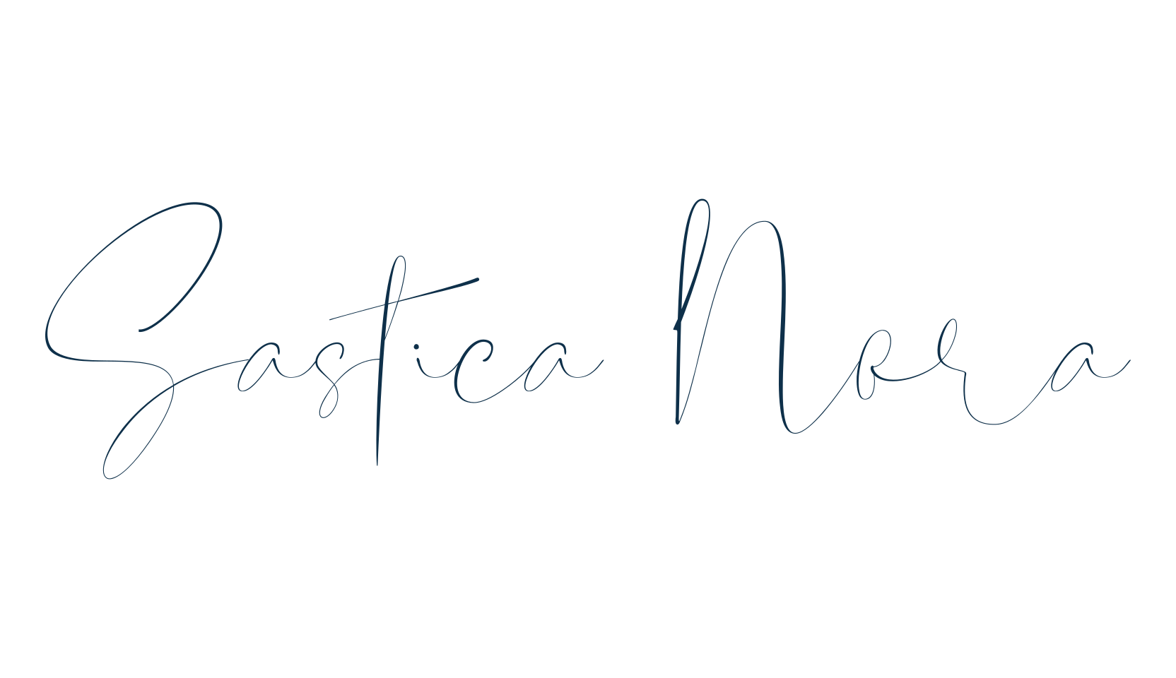 Sastica Nora, script handwritten fancy decorative calligraphy font preview