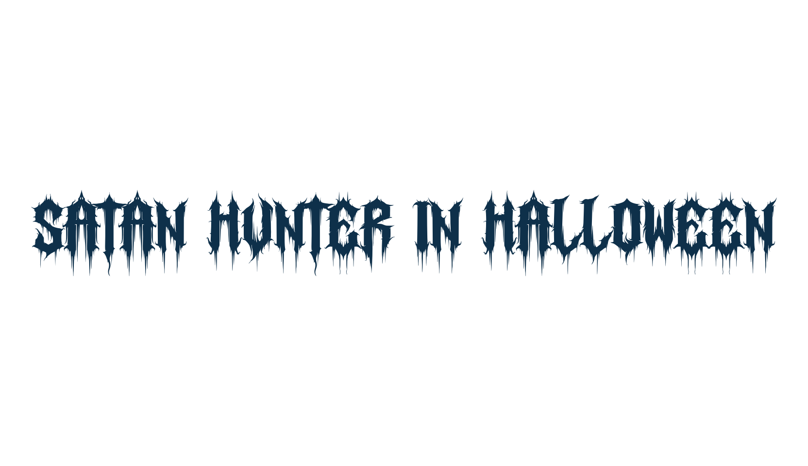 Satan Hunter in Halloween, holiday halloween fancy decorative horror font preview