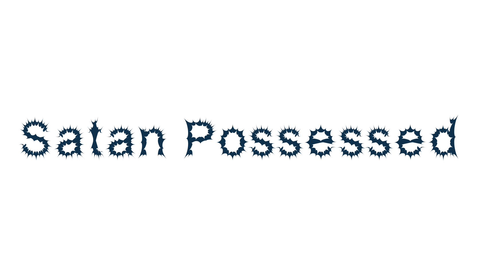 Satan Possessed, fancy various gothic font preview