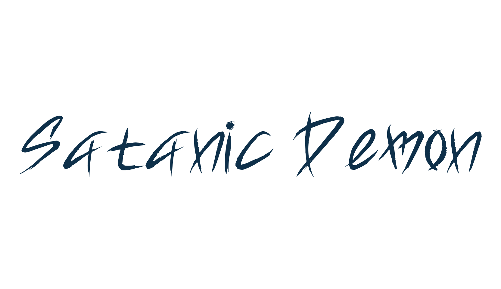 Satanic Demon, trash font preview