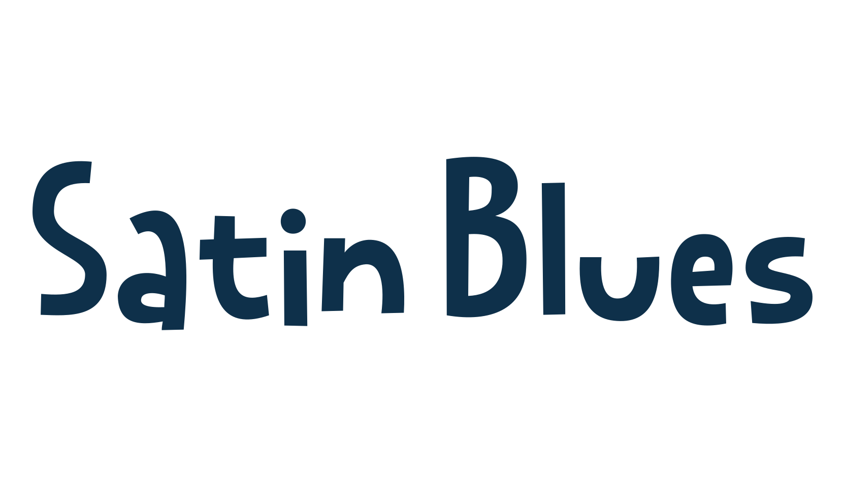 Satin Blues, fancy cartoon decorative font preview